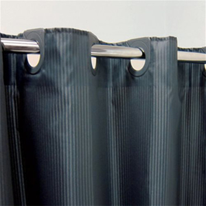 Bathroom: Hookless Shower Curtains - Charcoal