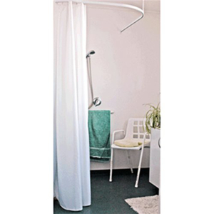 Streamline Shower Curtain 180x180 Weighted - White