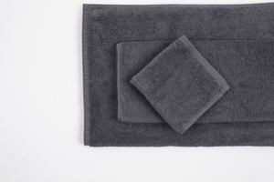 Shuttleless Coloured Range: Face Cloth - Charcoal