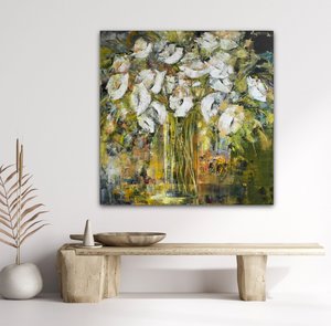 Celebration in White - Available @ Quay Gallery in Whitford - Giraffe Art Gallery