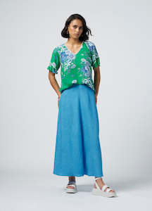 Soiree Top - Green Multi