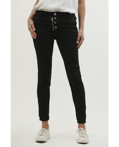 Italian Star: Classic Button Jean - Black