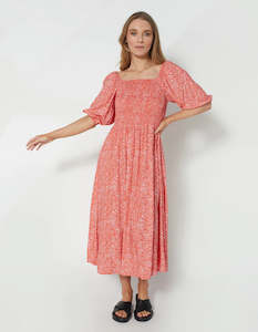 Dear Sutton: Tegan Dress - Coral Zebra
