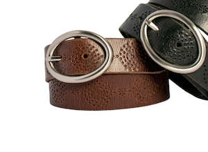 Loop Belts: Bronte Park Leather Belt - Diesel Tan