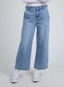 Jeans: Izzy Wide Leg Jean - Vintage Blue Wash