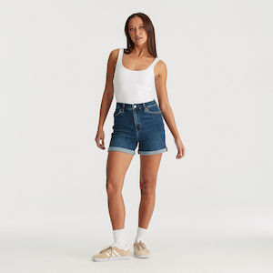 Pant Sale: Girlfriend Shorts - Indigo Sea