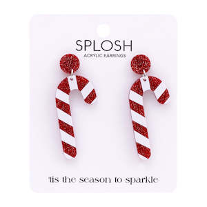 Splosh: Christmas Candy Cane Earrings