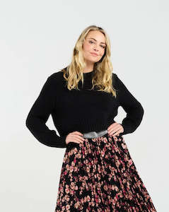 Becca Crop Knit - Black