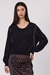 Ada Merino Jumper - Black