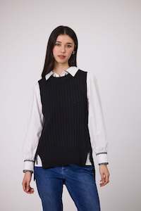 Asta Merino Vest - Black