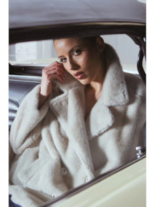 Fate Becker: Alive Fur Jacket - Dove Grey