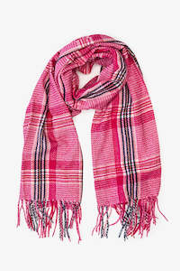 Scarves: Fuchsia Glen Check Scarf