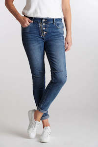 Classic Button Jean - Dark Denim