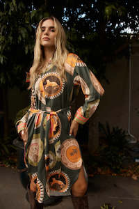 Fate Becker: Ernst Dress - Plate Green