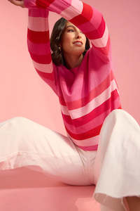 Florida Stripe Jumper - Pink