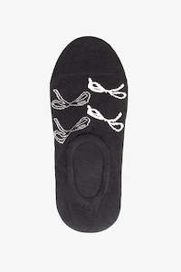 No Show Socks - Black Bows