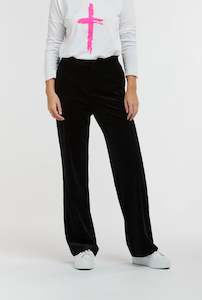 Italian Star: Jets Velvet Pant - Black