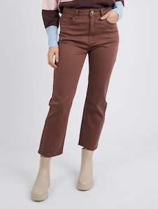 Willow Coloured Jean - Chocolate