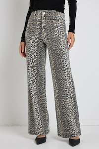 Among The Brave: Zoey Leopard High Rise Pocket Jean - Leopard