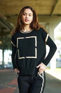 Andrea Merino Jumper - Black/Camel