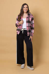 Charlo: Sullivan Track Pant - Embossed Black