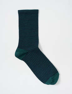 Wool: Merino Stripe Forest/Navy