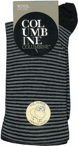 Columbine: Merino wool stripe sock