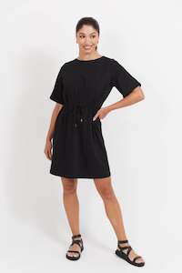 Jardin Tshirt Dress - Black