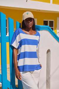 Haven: Jardin Stripe TShirt - Azul