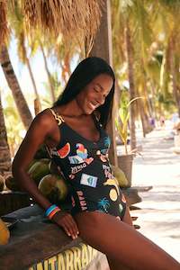 Cabana Twist One Piece Swimsuit - Brasil Black