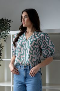 Vacation Top - Blush Swirl