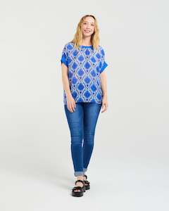 Zafina: Olivia Top - Paisley Painting