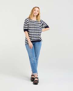 Havana Top - Navy Check