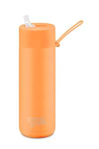 Ceramic Reusable Bottle -Neon Orange 20oz 595ml