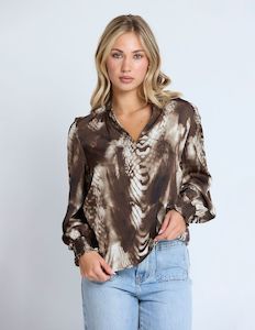Stella Gemma Sale: Cecily Top - Brown Python