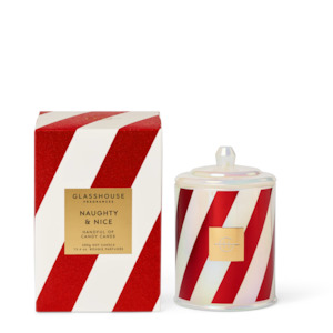 Naughty & Nice 380g Triple Scented Soy Candle - Handful of Candy Canes