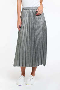 Pant Sale: Metallic Skirt - Pewter