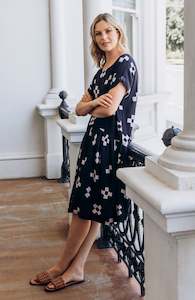 Sale Dresses: Positano Dress - Navy Print