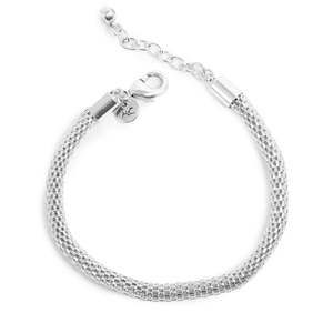 3018-0740 Values Bracelet - Woven Basic Silver