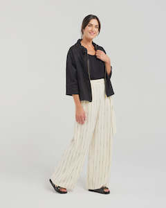 Blackstone: Victoria Zip Front Jacket - Black