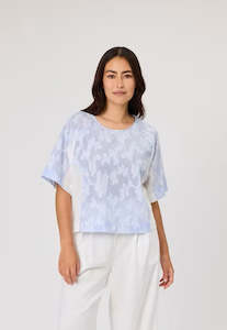 Gala Shell Top - Blue Stripe