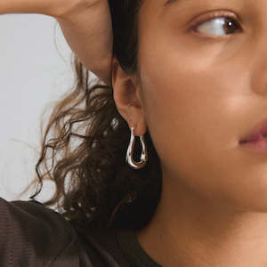 Pilgrim Jewellery: Unfold Recycled Earrings - Silver Plated
