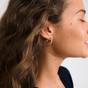 Pilgrim Jewellery: Tatum Recycled Crystal Earrings - Gold Plated