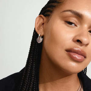 Kendall Recycled Earrings - Silver Plated - Rose