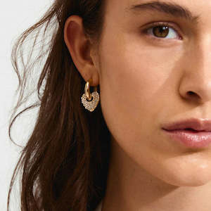 Crystal Dune Recycled Crystal Earrings - Gold Plated