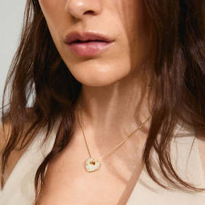 Crystal - Dune Recycled Necklace - Gold Plated