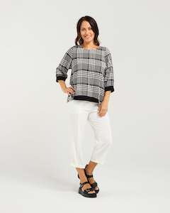 Seduce: Taylor Top - Black Check