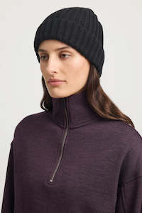 Wool: Chunky Wool Beanie - Black