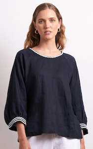 Neris: Ric Rac Top - Indigo
