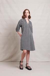 Neris: In Stitches Dress - Black/White